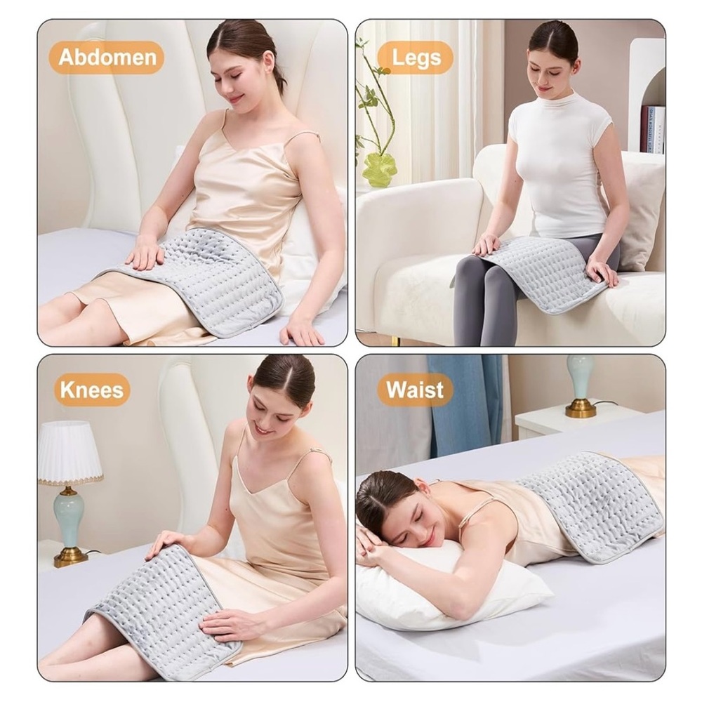 Gray Electric Heating Pad with Controller - Picture 4 of 16